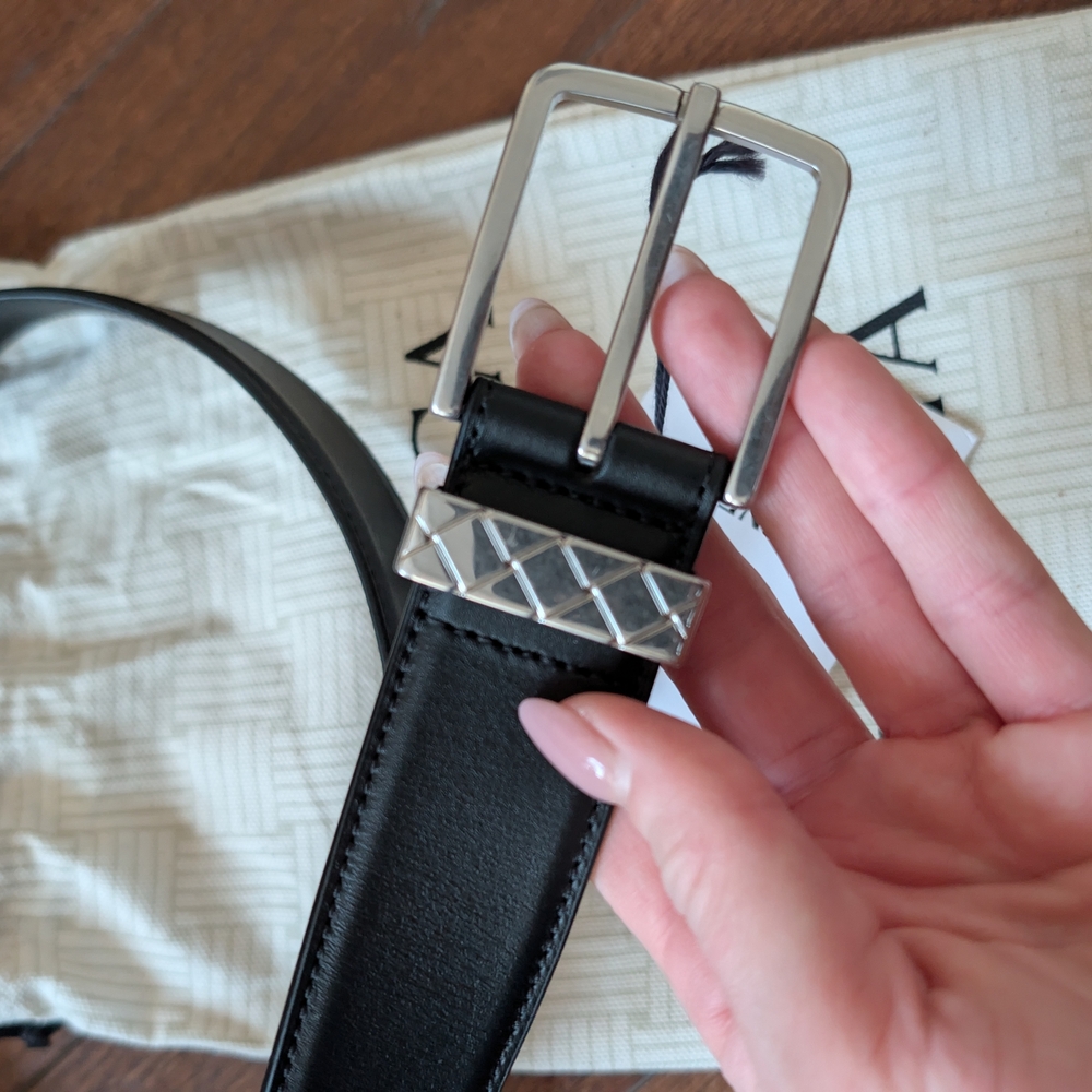 Black Leather Men's Belt